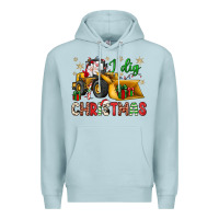 Blue Mist i dig Christmas bulldozer santa Premium Hoodie - JahusDesignShop