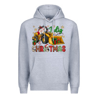 Heather Grey i dig Christmas bulldozer santa Premium Hoodie - JahusDesignShop