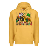 Mustard i dig Christmas bulldozer santa Premium Hoodie - JahusDesignShop