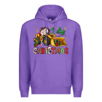 Purple i dig Christmas bulldozer santa Premium Hoodie - JahusDesignShop