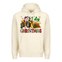 Sandshell i dig Christmas bulldozer santa Premium Hoodie - JahusDesignShop