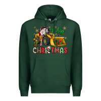 Sports Green i dig Christmas bulldozer santa Premium Hoodie - JahusDesignShop