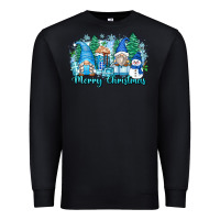Black merry christmas snowman gnomes Premium Sweatshirt - Zillion Design Studio