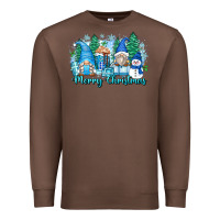 Chestnut merry christmas snowman gnomes Premium Sweatshirt - Zillion Design Studio