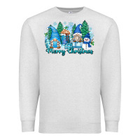 Oatmeal Heather merry christmas snowman gnomes Premium Sweatshirt - Zillion Design Studio