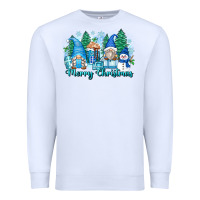 White merry christmas snowman gnomes Premium Sweatshirt - Zillion Design Studio