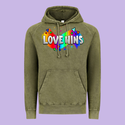 Love Wins Pride Lgbtq Vintage Hoodie Designed By Adodesignshop