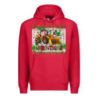Cardinal i dig christmas bulldozer santa Premium Hoodie - JahusDesignShop