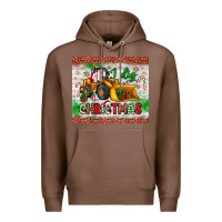 Chestnut i dig christmas bulldozer santa Premium Hoodie - JahusDesignShop
