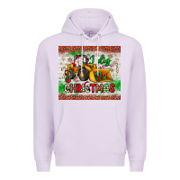 Lilac i dig christmas bulldozer santa Premium Hoodie - JahusDesignShop