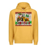 I Dig Christmas Bulldozer Santa Premium Hoodie | Teevron