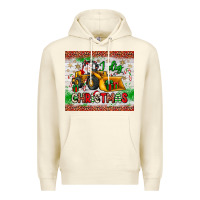 Sandshell i dig christmas bulldozer santa Premium Hoodie - JahusDesignShop