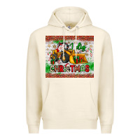 Tofu i dig christmas bulldozer santa Premium Hoodie - JahusDesignShop