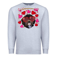 Heather Grey Valentine's day havanese dog Premium Sweatshirt - RanaPortraitStore