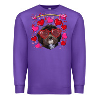 Purple Valentine's day havanese dog Premium Sweatshirt - RanaPortraitStore