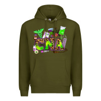 Army Green cna halloween Premium Hoodie - AdoDesignShop