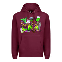 Burgundy cna halloween Premium Hoodie - AdoDesignShop