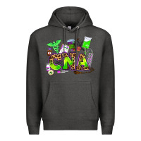Charcoal Heather cna halloween Premium Hoodie - AdoDesignShop