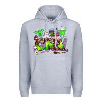 Heather Grey cna halloween Premium Hoodie - AdoDesignShop