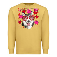 Antique Gold Valentine's day husky Premium Sweatshirt - RanaPortraitStore