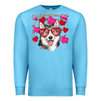 Ocean Blue Valentine's day husky Premium Sweatshirt - RanaPortraitStore