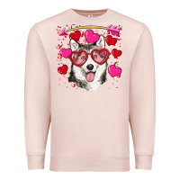 Pale Pink Valentine's day husky Premium Sweatshirt - RanaPortraitStore