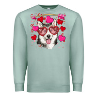 Seafoam Valentine's day husky Premium Sweatshirt - RanaPortraitStore