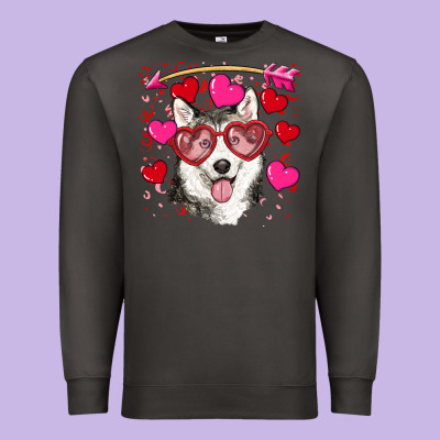 Premium Sweatshirt Valentine's day husky