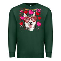 Sports Green Valentine's day husky Premium Sweatshirt - RanaPortraitStore