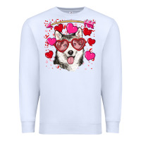 White Valentine's day husky Premium Sweatshirt - RanaPortraitStore