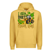 Antique Gold a little dirt never hurt st patricks bulldozer Premium Hoodie - JahusDesignShop