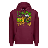 Burgundy a little dirt never hurt st patricks bulldozer Premium Hoodie - JahusDesignShop