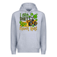Heather Grey a little dirt never hurt st patricks bulldozer Premium Hoodie - JahusDesignShop