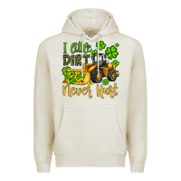 Oatmeal Heather a little dirt never hurt st patricks bulldozer Premium Hoodie - JahusDesignShop