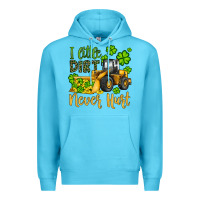 Ocean Blue a little dirt never hurt st patricks bulldozer Premium Hoodie - JahusDesignShop