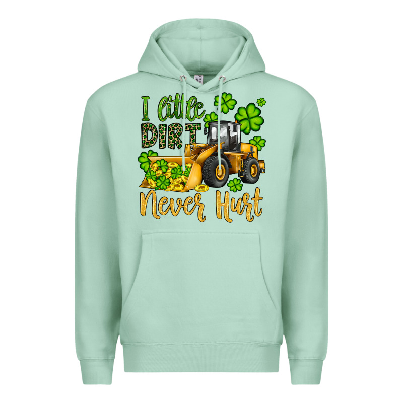 A Little Dirt Never Hurt St Patricks Bulldozer Premium Hoodie by JahusDesignShop | Teevron