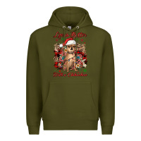 Army Green christmas life is better with a chihuahua Premium Hoodie - JahusDesignShop