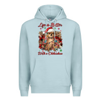 Blue Mist christmas life is better with a chihuahua Premium Hoodie - JahusDesignShop