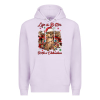 Lilac christmas life is better with a chihuahua Premium Hoodie - JahusDesignShop