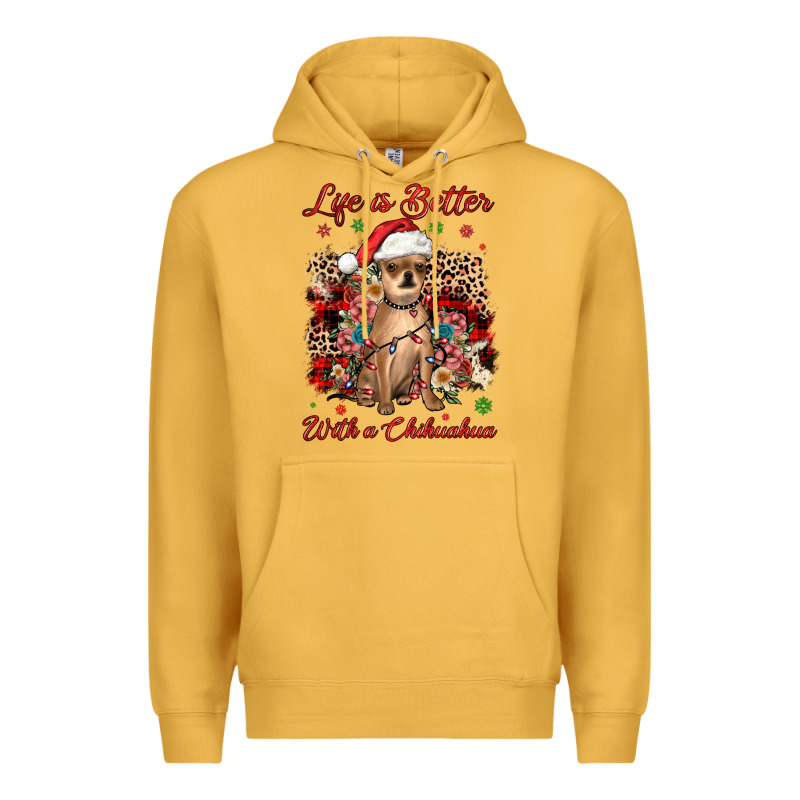 Christmas Life Is Better With A Chihuahua Premium Hoodie by JahusDesignShop | Teevron