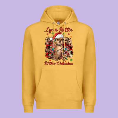 Christmas Life Is Better With A Chihuahua Premium Hoodie Designed By Jahusdesignshop
