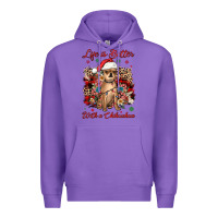 Purple christmas life is better with a chihuahua Premium Hoodie - JahusDesignShop