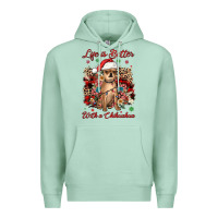 Seafoam christmas life is better with a chihuahua Premium Hoodie - JahusDesignShop