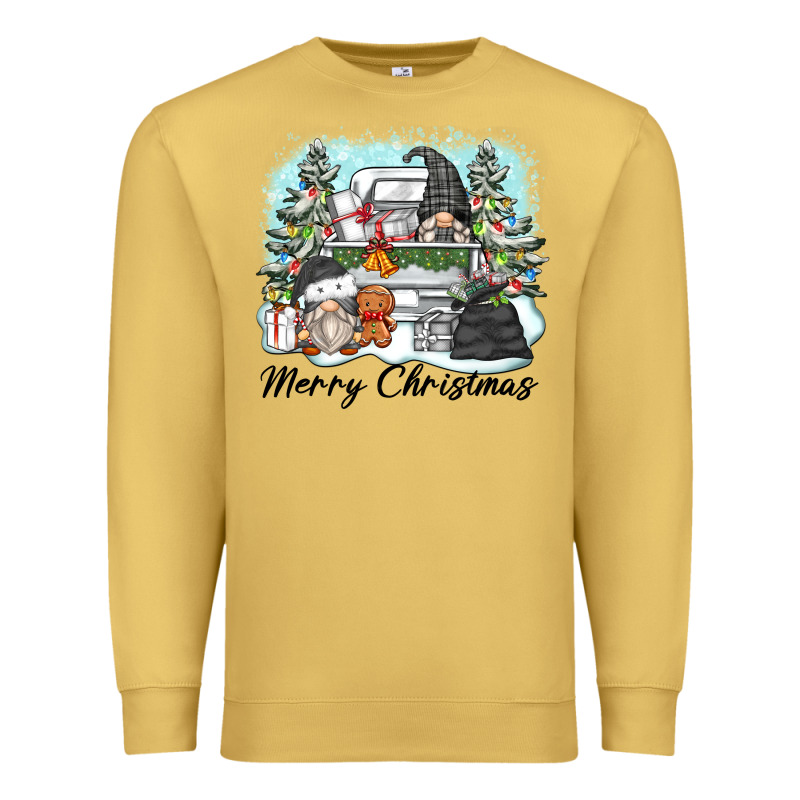 Merry Christmas Gnomes Premium Sweatshirt by Zillion Design Studio | Teevron