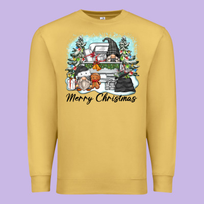 Merry Christmas Gnomes Premium Sweatshirt Designed By Zillion Design Studio
