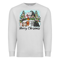 Dove Grey merry christmas gnomes Premium Sweatshirt - Zillion Design Studio