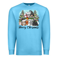 Ocean Blue merry christmas gnomes Premium Sweatshirt - Zillion Design Studio