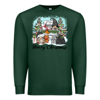 Sports Green merry christmas gnomes Premium Sweatshirt - Zillion Design Studio