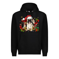 Black christmas joy pug Premium Hoodie - JahusDesignShop