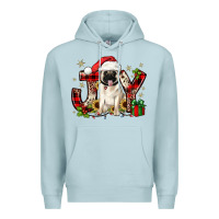 Blue Mist christmas joy pug Premium Hoodie - JahusDesignShop